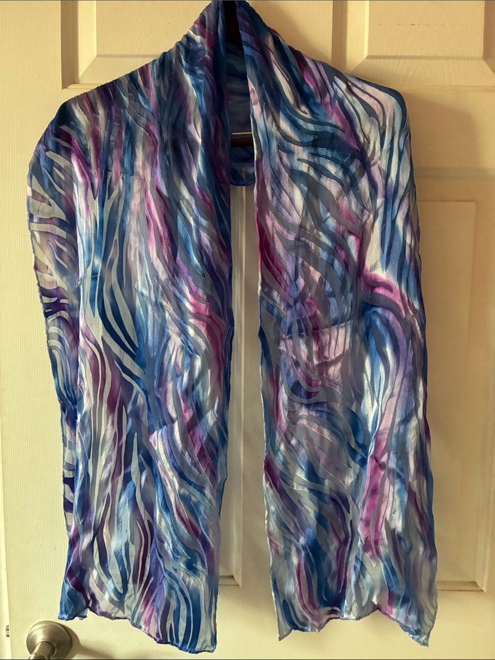 HANDMADE SILK BURNOUT SCARF